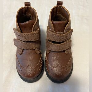 Carter’s toddler boys dress boots with velcro closure. Size 6